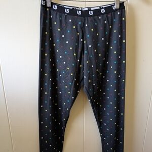 Burton Snowboard Dry ride 🏂 Black Base Layer / Underpants with Colorful Squares